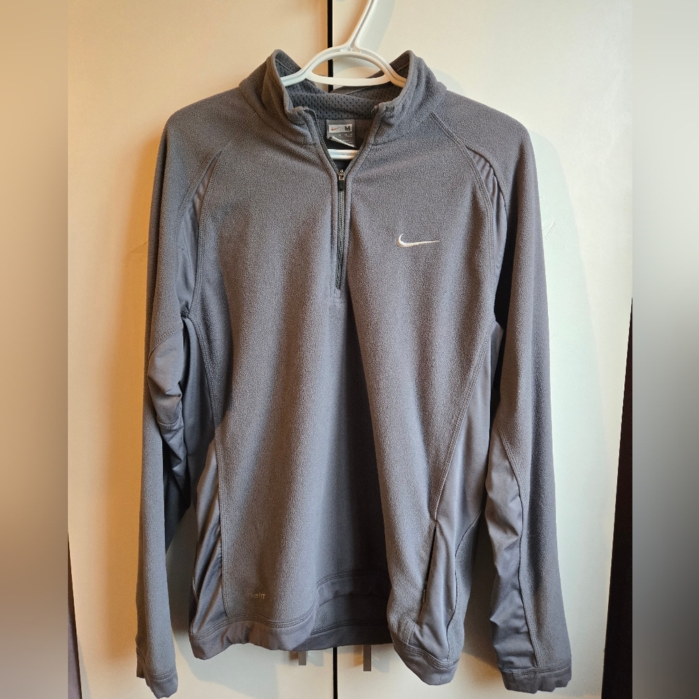 Nike Gray Performance Quarter-Zip Jacket